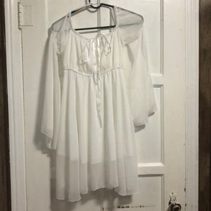 White flowy dress